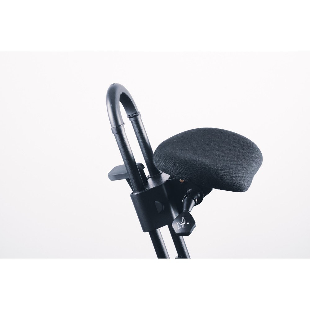 N° de l'image du produit 11 : Siège assis-debout à roulettes, revêtement en tissu, hauteur d'assise 610 à 860 mm, patins, pied