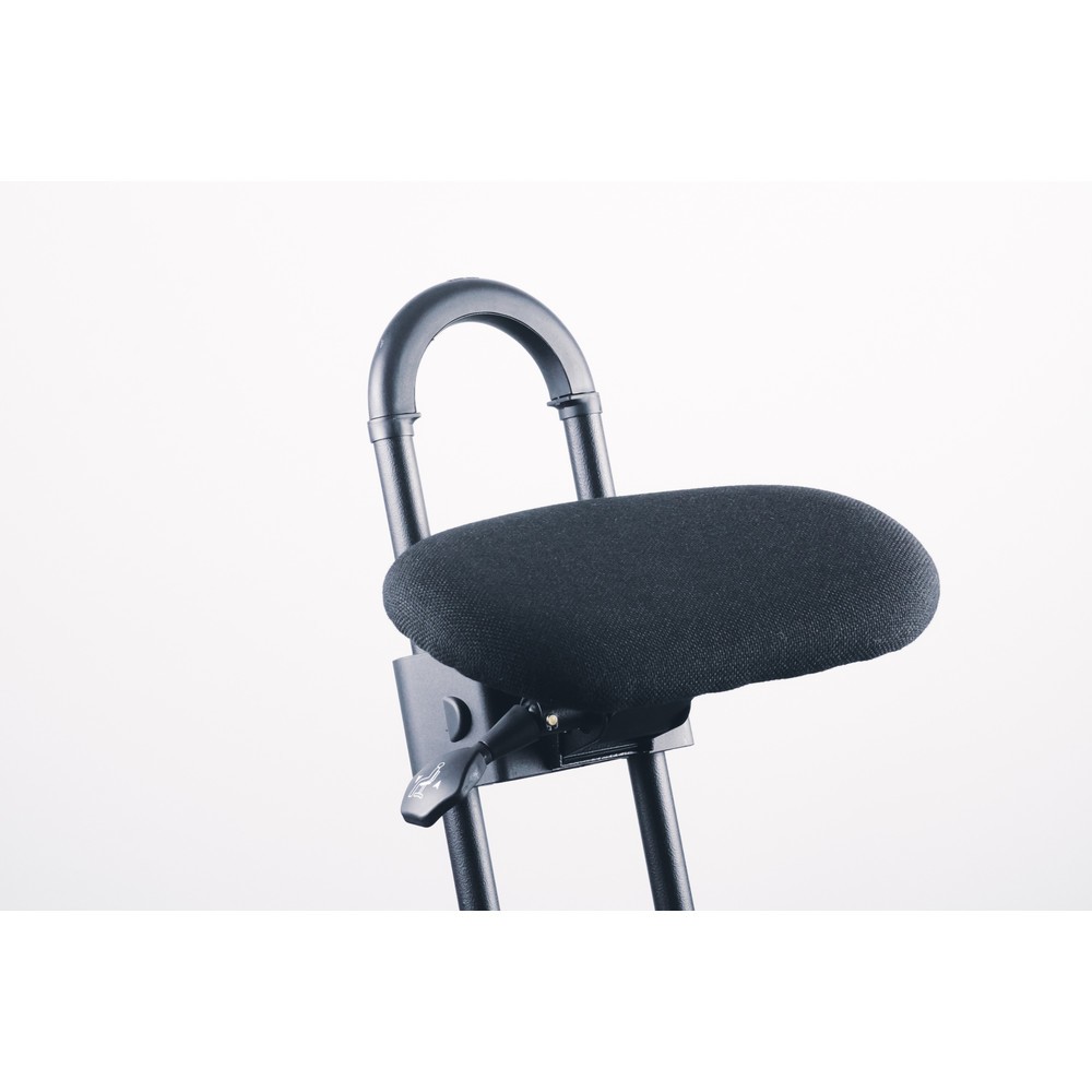 N° de l'image du produit 13 : Siège assis-debout à roulettes, revêtement en tissu, hauteur d'assise 610 à 860 mm, patins, pied
