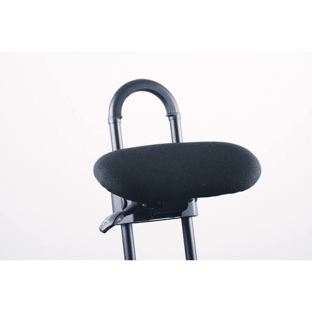 N° de l'image du produit 14 : Siège assis-debout à roulettes, revêtement en tissu, hauteur d'assise 610 à 860 mm, patins, pied