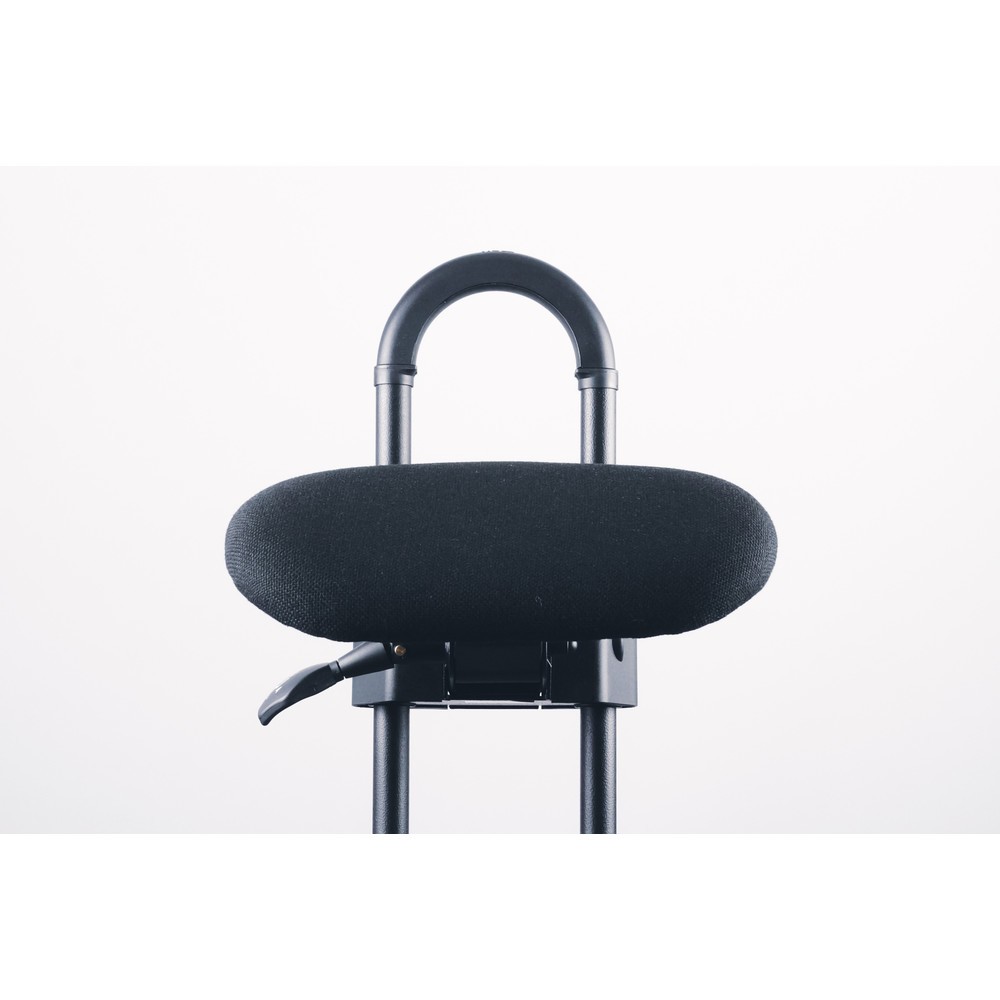 N° de l'image du produit 15 : Siège assis-debout à roulettes, revêtement en tissu, hauteur d'assise 610 à 860 mm, patins, pied