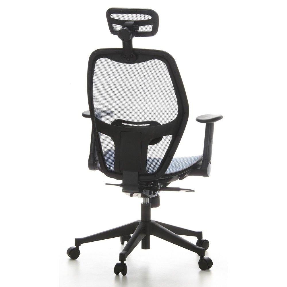 N° de l'image du produit 7 : Siège de bureau / fauteuil de direction hjh OFFICE AIR PORT maille, bleu