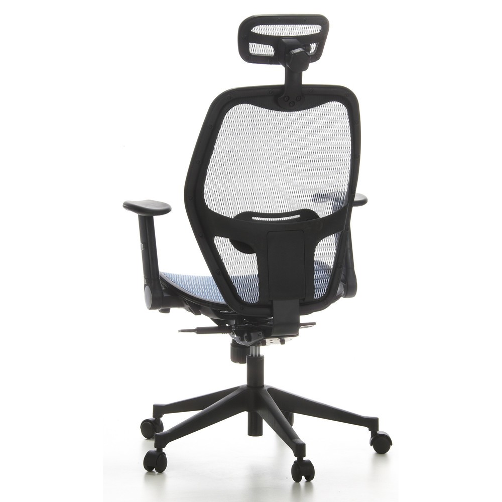 N° de l'image du produit 8 : Siège de bureau / fauteuil de direction hjh OFFICE AIR PORT maille, bleu