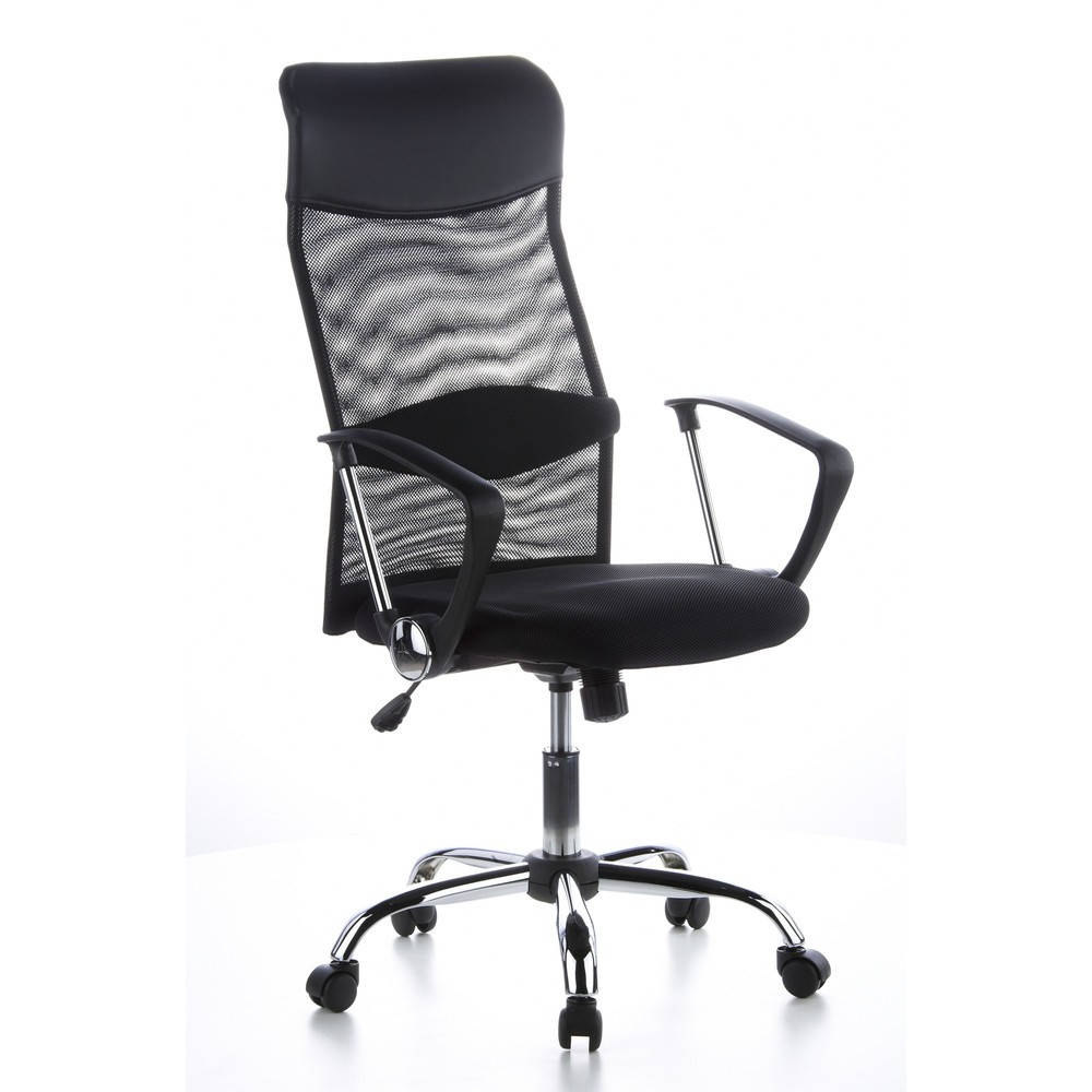 N° de l'image du produit 4 : Siège de bureau / fauteuil de direction hjh OFFICE ARIA HIGH tissu, noir