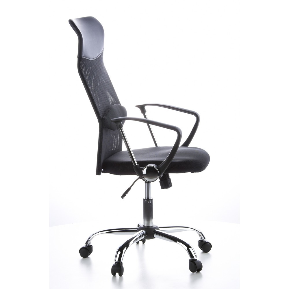 N° de l'image du produit 5 : Siège de bureau / fauteuil de direction hjh OFFICE ARIA HIGH tissu, noir