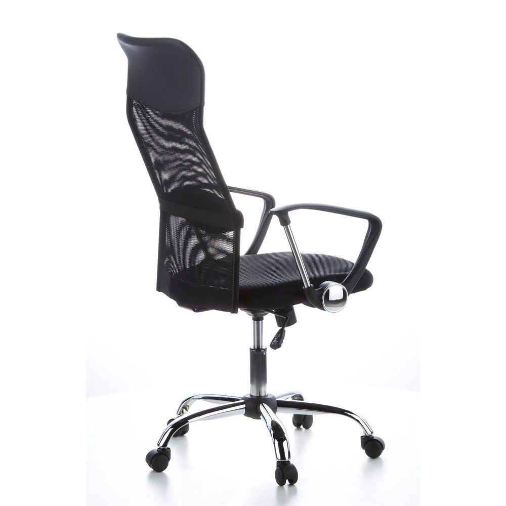 N° de l'image du produit 6 : Siège de bureau / fauteuil de direction hjh OFFICE ARIA HIGH tissu, noir