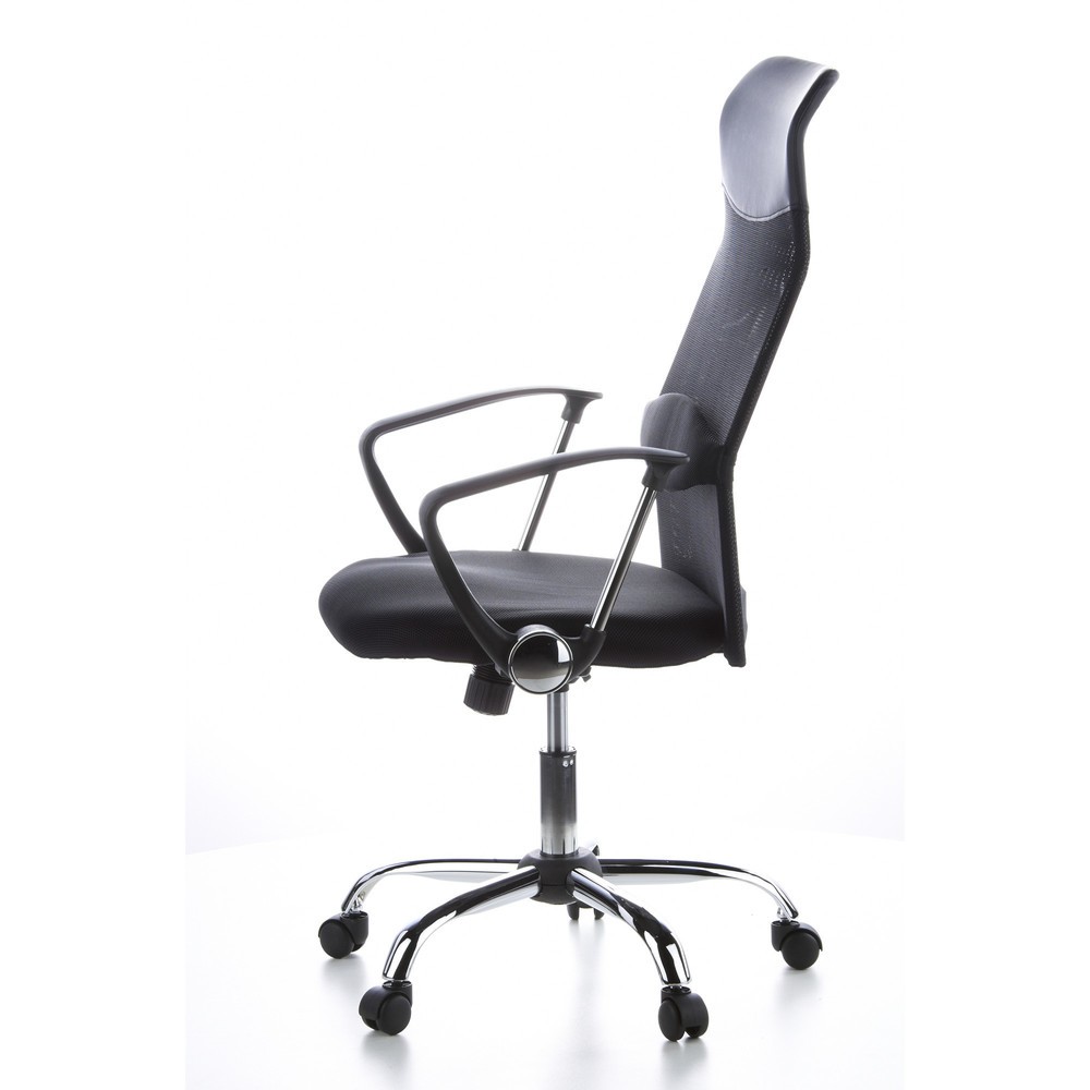 N° de l'image du produit 10 : Siège de bureau / fauteuil de direction hjh OFFICE ARIA HIGH tissu, noir