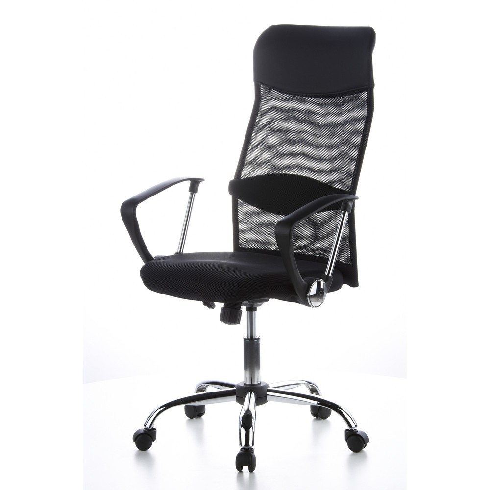 N° de l'image du produit 11 : Siège de bureau / fauteuil de direction hjh OFFICE ARIA HIGH tissu, noir