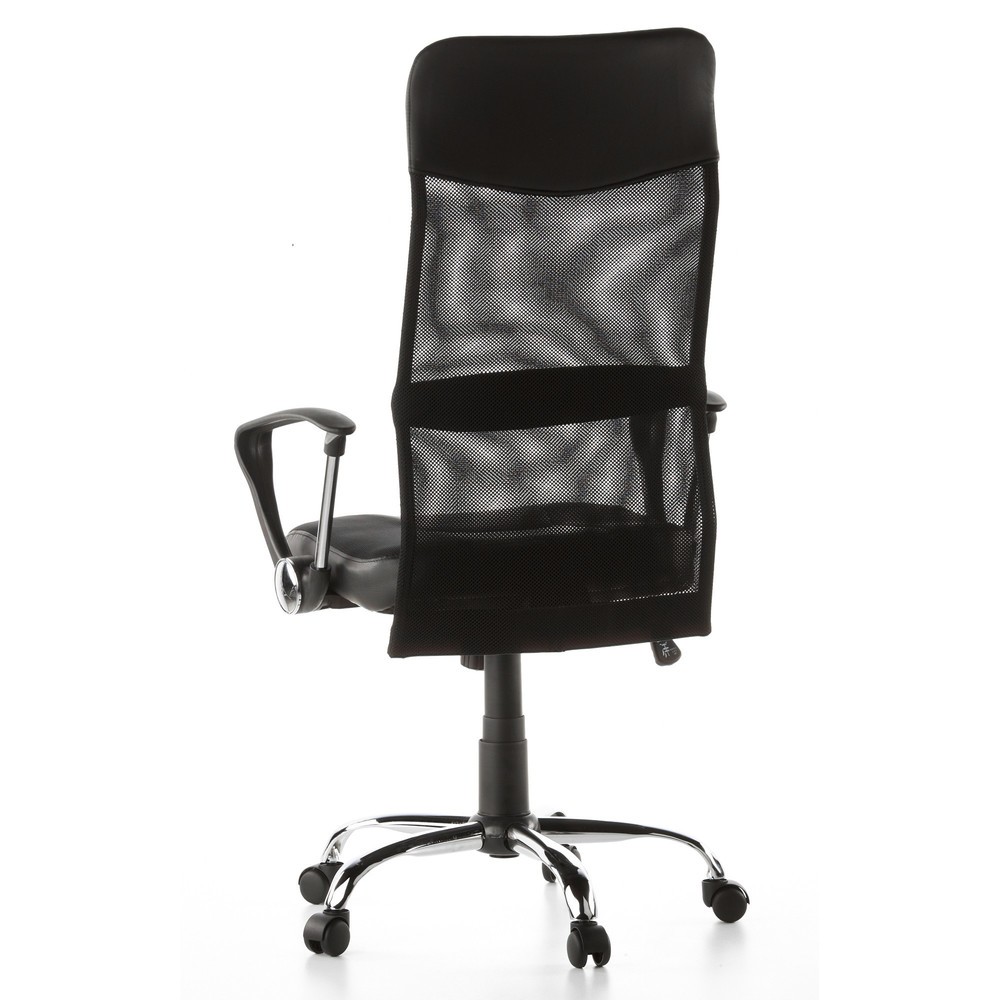 N° de l'image du produit 7 : Siège de bureau / fauteuil de direction hjh OFFICE ARTON 20, similicuir/maille, noir