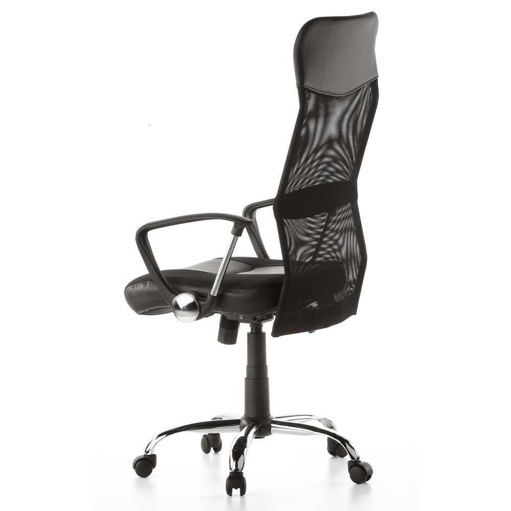 N° de l'image du produit 8 : Siège de bureau / fauteuil de direction hjh OFFICE ARTON 20, similicuir/maille, noir