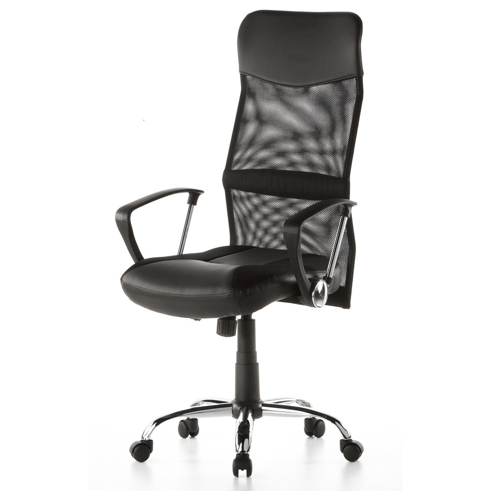 N° de l'image du produit 10 : Siège de bureau / fauteuil de direction hjh OFFICE ARTON 20, similicuir/maille, noir