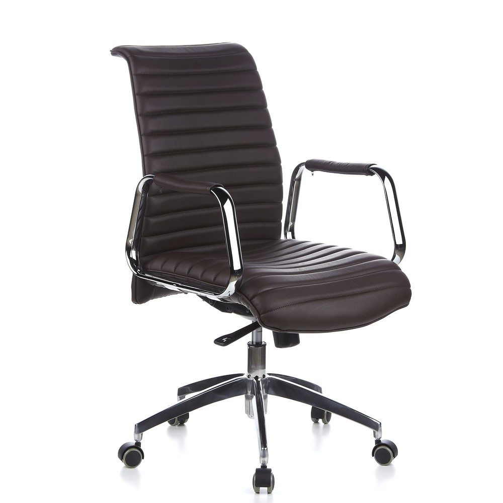 N° de l'image du produit 4 : Siège de bureau / fauteuil de direction hjh OFFICE ASPERA 10 cuir, marron