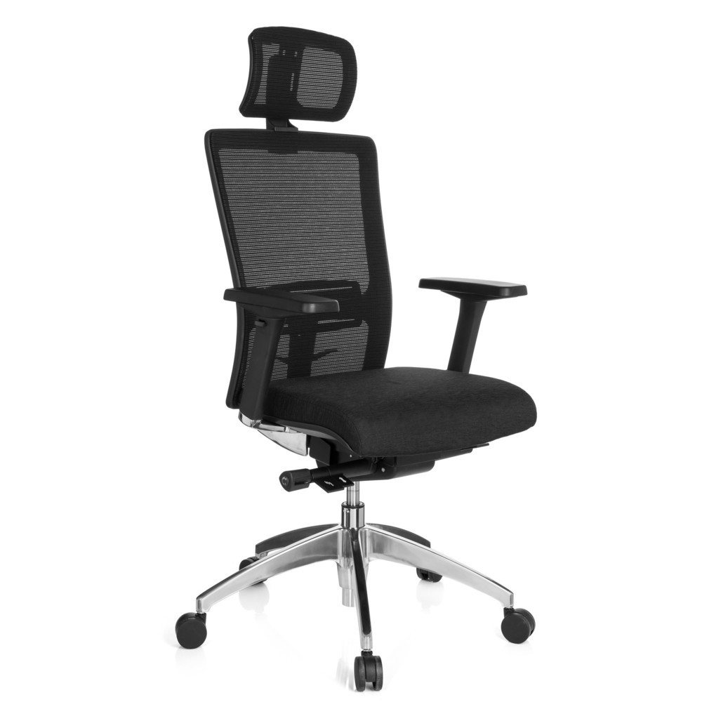 N° de l'image du produit 4 : Siège de bureau / fauteuil de direction hjh OFFICE ASTRA LUX tissu/maille, noir