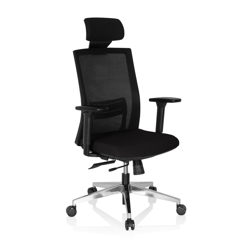 N° de l'image du produit 3 : Siège de bureau / fauteuil de direction hjh OFFICE CAPTIVA tissu/maille, noir