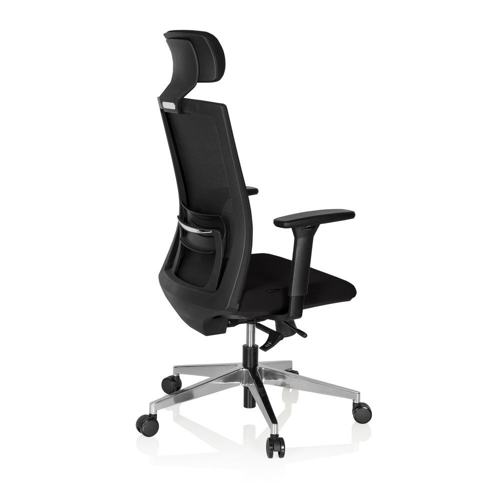 N° de l'image du produit 5 : Siège de bureau / fauteuil de direction hjh OFFICE CAPTIVA tissu/maille, noir