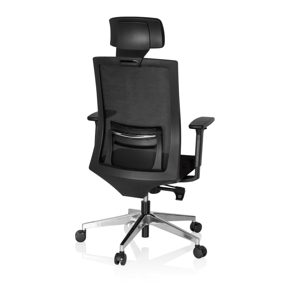 N° de l'image du produit 6 : Siège de bureau / fauteuil de direction hjh OFFICE CAPTIVA tissu/maille, noir