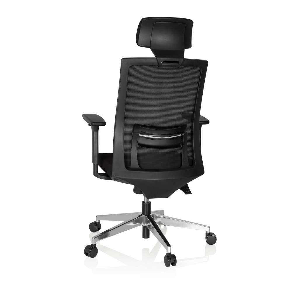 N° de l'image du produit 7 : Siège de bureau / fauteuil de direction hjh OFFICE CAPTIVA tissu/maille, noir