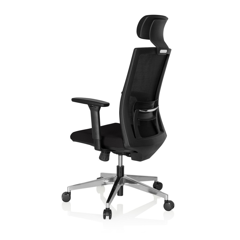 N° de l'image du produit 8 : Siège de bureau / fauteuil de direction hjh OFFICE CAPTIVA tissu/maille, noir