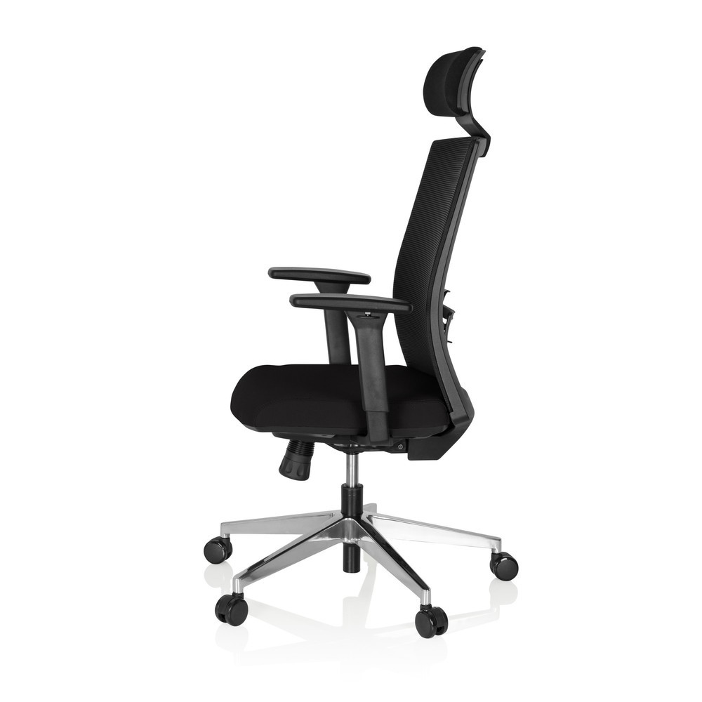 N° de l'image du produit 9 : Siège de bureau / fauteuil de direction hjh OFFICE CAPTIVA tissu/maille, noir