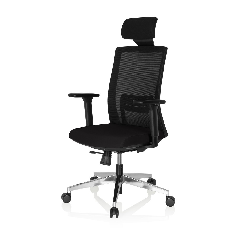 N° de l'image du produit 10 : Siège de bureau / fauteuil de direction hjh OFFICE CAPTIVA tissu/maille, noir