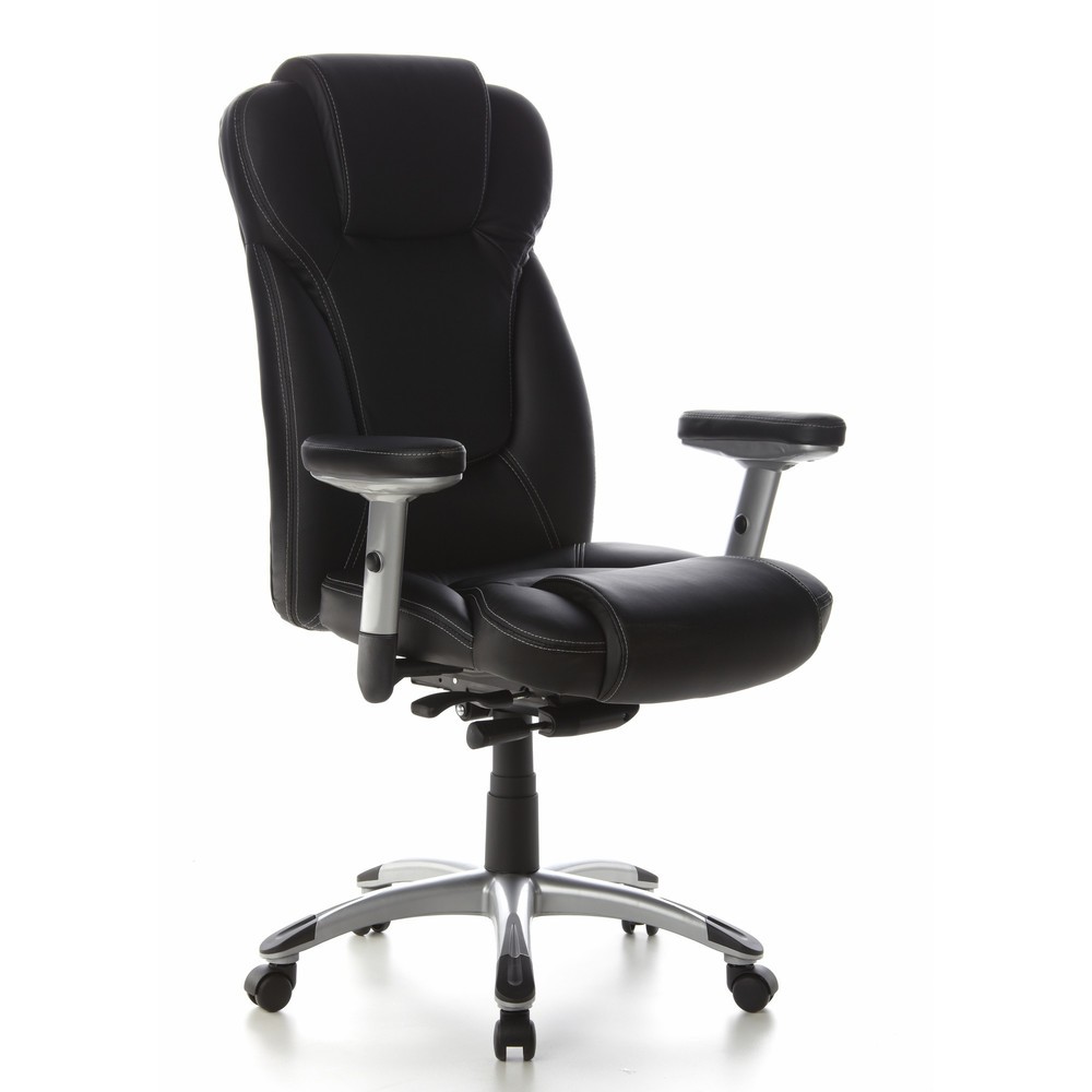 N° de l'image du produit 4 : Siège de bureau / fauteuil de direction hjh OFFICE EMBASSY 200 cuir, noir