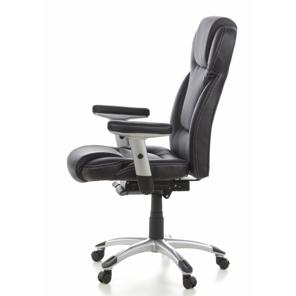 N° de l'image du produit 10 : Siège de bureau / fauteuil de direction hjh OFFICE EMBASSY 200 cuir, noir