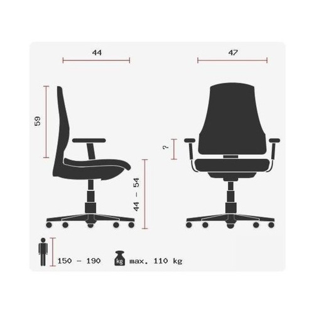 N° de l'image du produit 10 : Siège de bureau / fauteuil de direction hjh OFFICE LAVITA tissu, noir/gris