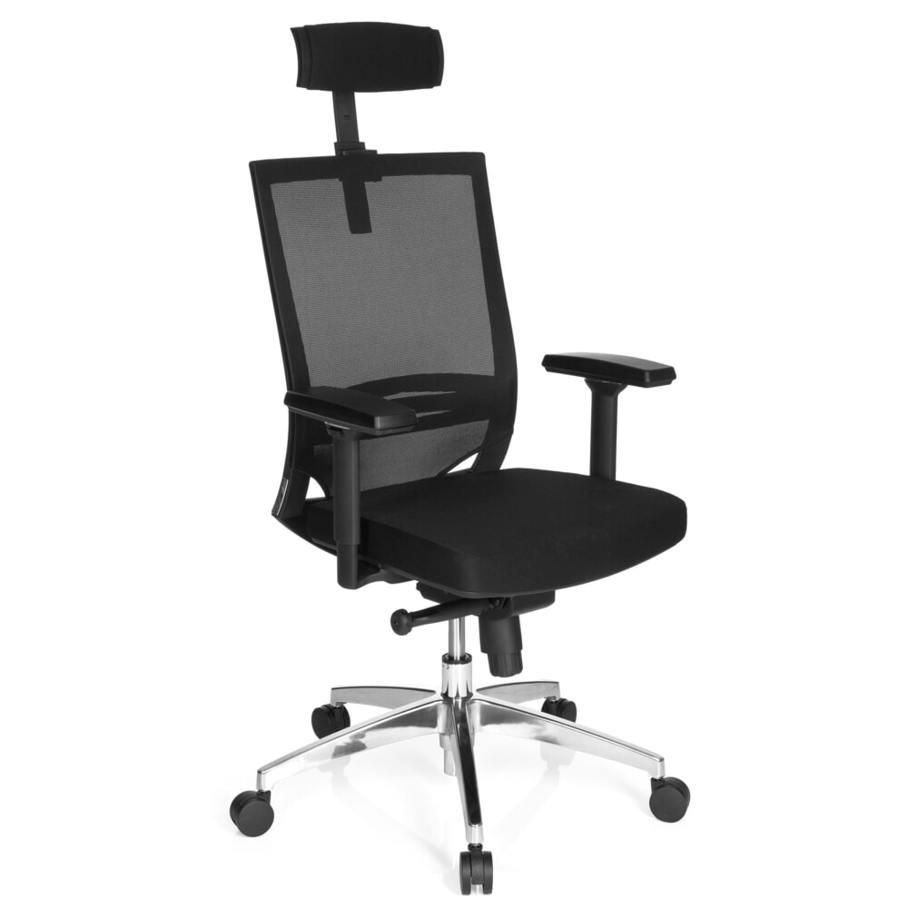 N° de l'image du produit 4 : Siège de bureau / fauteuil de direction hjh OFFICE PORTO MAX HIGH tissu, noir