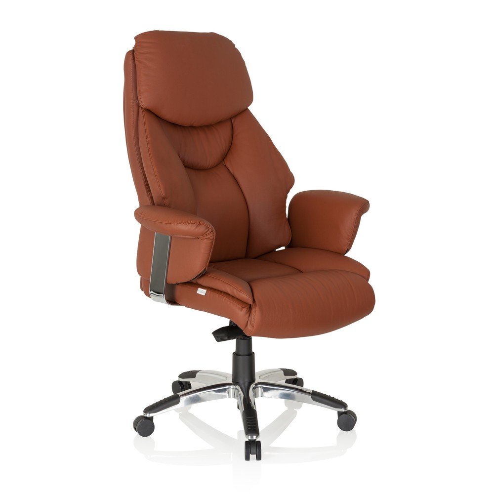 N° de l'image du produit 4 : Siège de bureau / fauteuil de direction hjh OFFICE PRADO cuir, marron