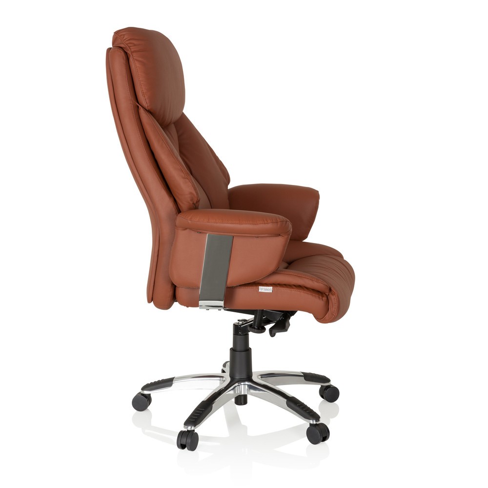 N° de l'image du produit 5 : Siège de bureau / fauteuil de direction hjh OFFICE PRADO cuir, marron