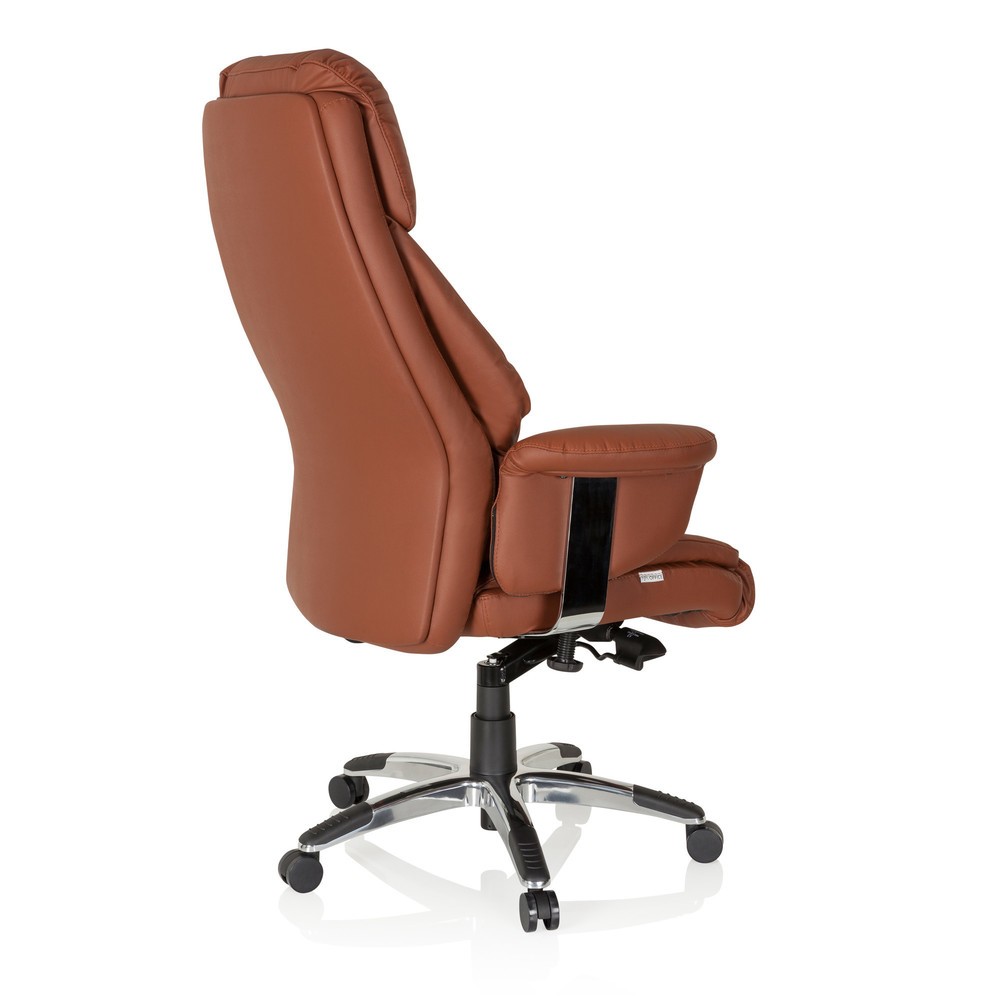 N° de l'image du produit 6 : Siège de bureau / fauteuil de direction hjh OFFICE PRADO cuir, marron