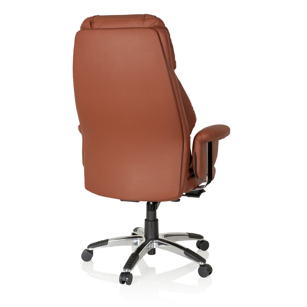N° de l'image du produit 7 : Siège de bureau / fauteuil de direction hjh OFFICE PRADO cuir, marron