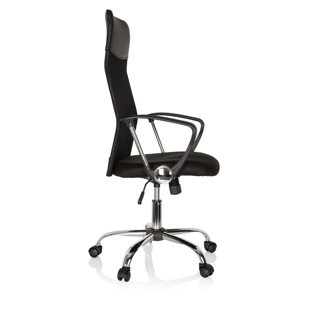 N° de l'image du produit 3 : Siège de bureau / fauteuil de direction hjh OFFICE PURE NET, similicuir/maille, noir