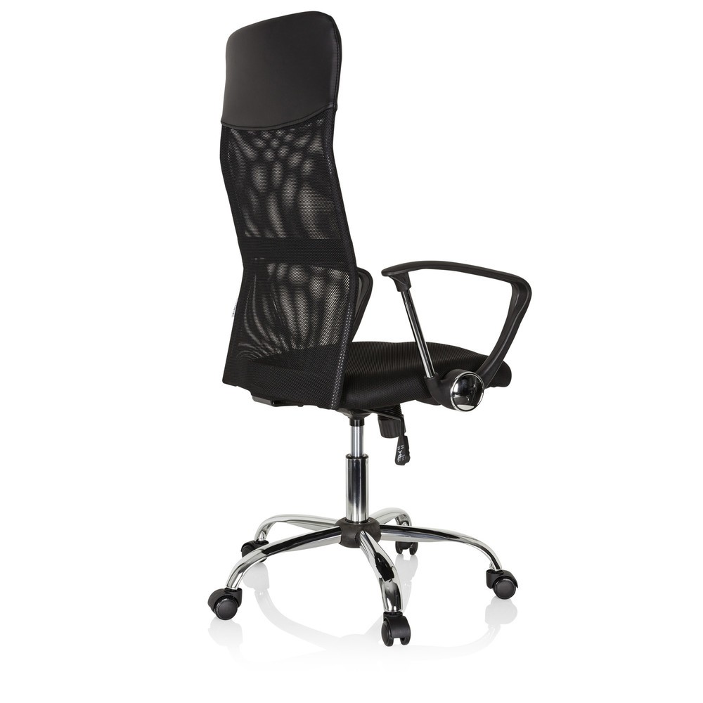 N° de l'image du produit 4 : Siège de bureau / fauteuil de direction hjh OFFICE PURE NET, similicuir/maille, noir