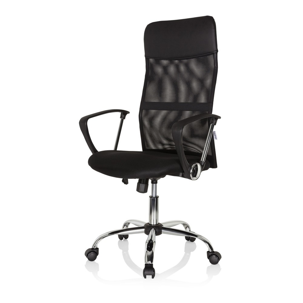 N° de l'image du produit 9 : Siège de bureau / fauteuil de direction hjh OFFICE PURE NET, similicuir/maille, noir
