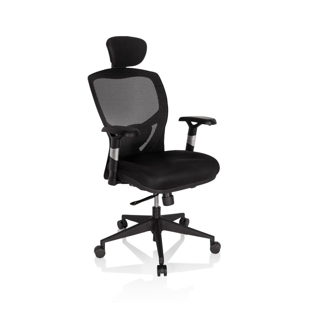 N° de l'image du produit 4 : Siège de bureau / fauteuil de direction hjh OFFICE VENUS BASE tissu, noir