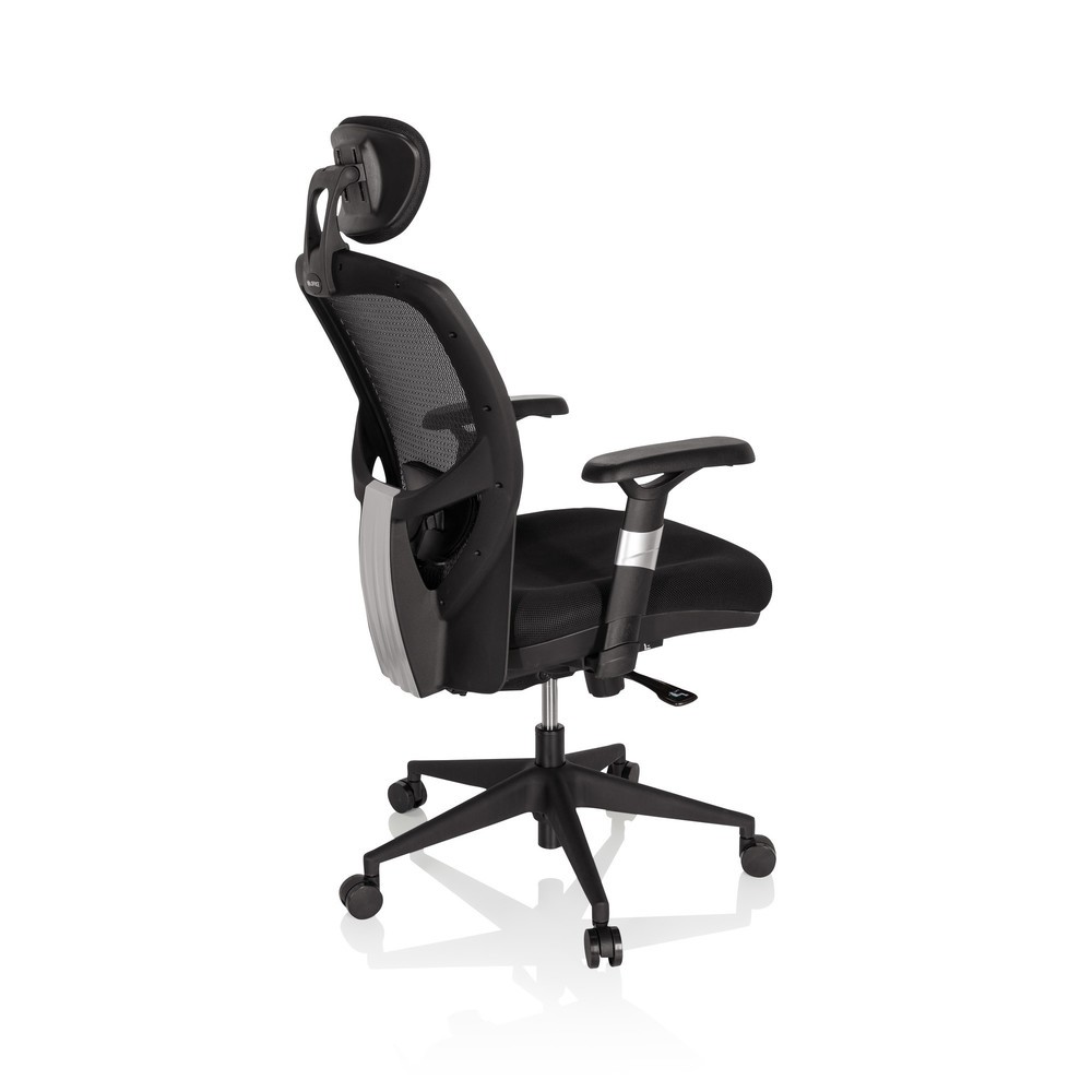 N° de l'image du produit 6 : Siège de bureau / fauteuil de direction hjh OFFICE VENUS BASE tissu, noir