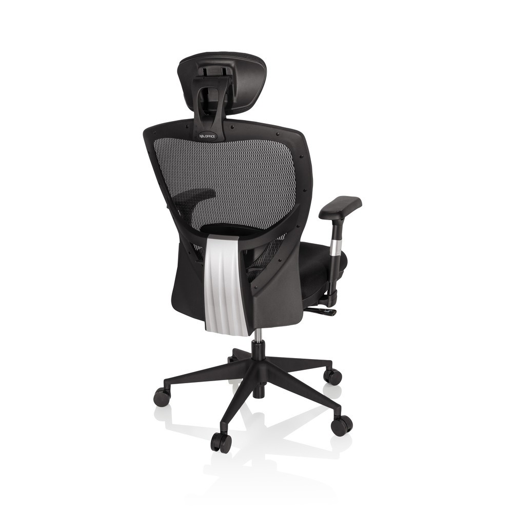 N° de l'image du produit 7 : Siège de bureau / fauteuil de direction hjh OFFICE VENUS BASE tissu, noir
