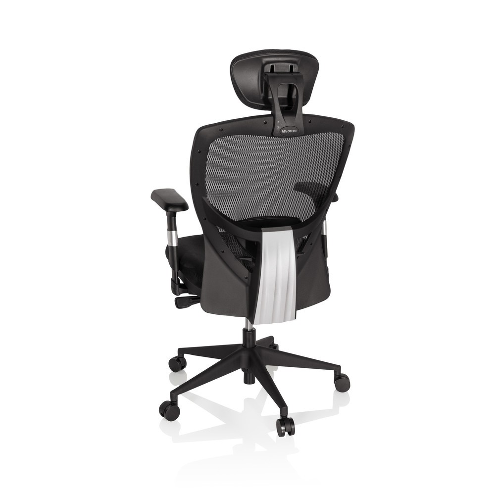 N° de l'image du produit 8 : Siège de bureau / fauteuil de direction hjh OFFICE VENUS BASE tissu, noir