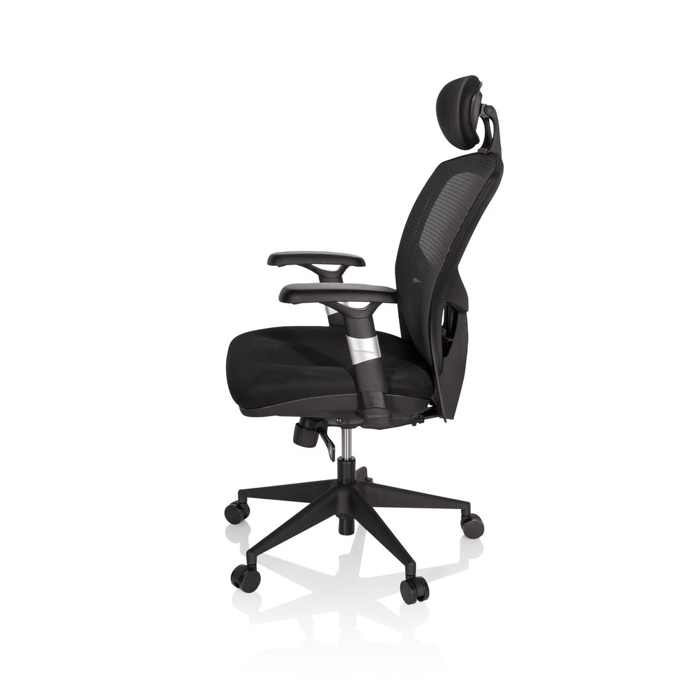N° de l'image du produit 10 : Siège de bureau / fauteuil de direction hjh OFFICE VENUS BASE tissu, noir