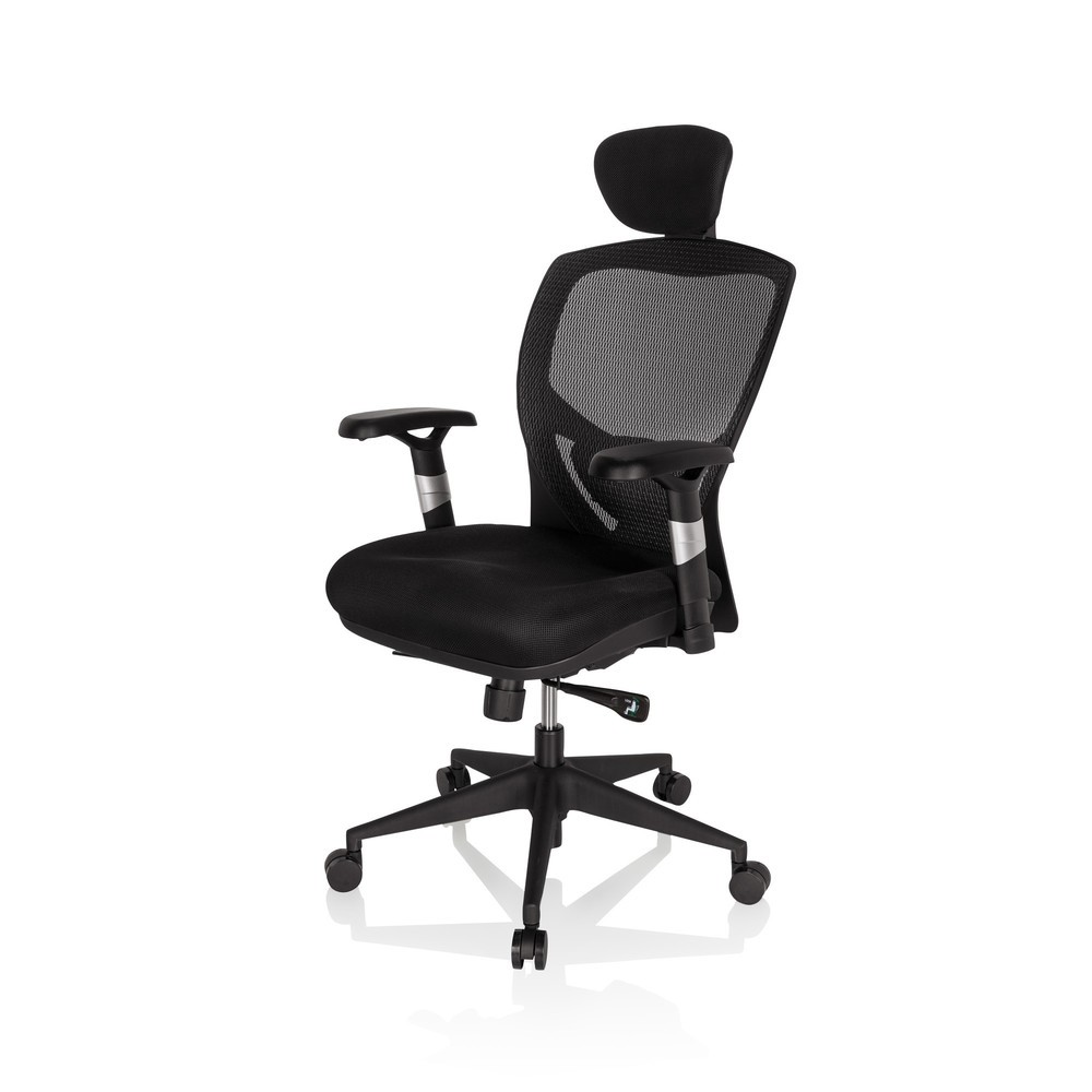N° de l'image du produit 11 : Siège de bureau / fauteuil de direction hjh OFFICE VENUS BASE tissu, noir