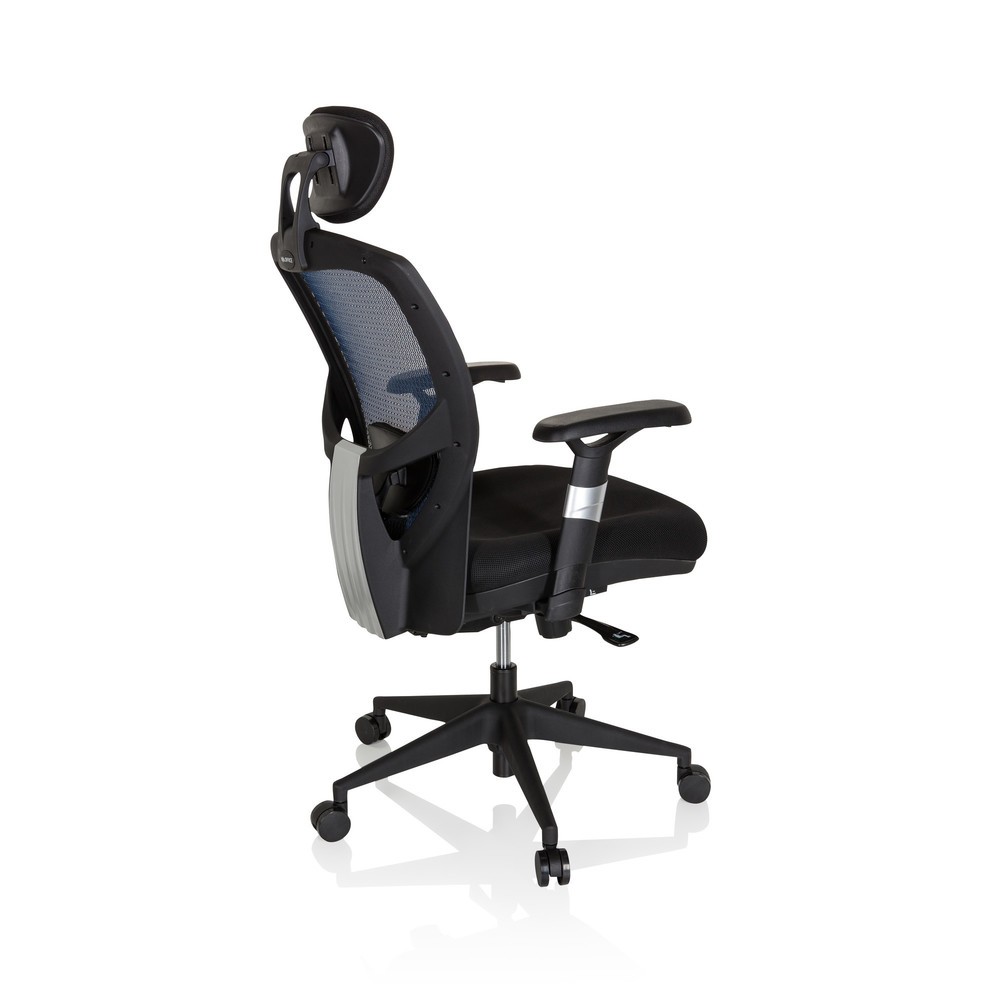 N° de l'image du produit 6 : Siège de bureau / fauteuil de direction hjh OFFICE VENUS BASE tissu, bleu/noir