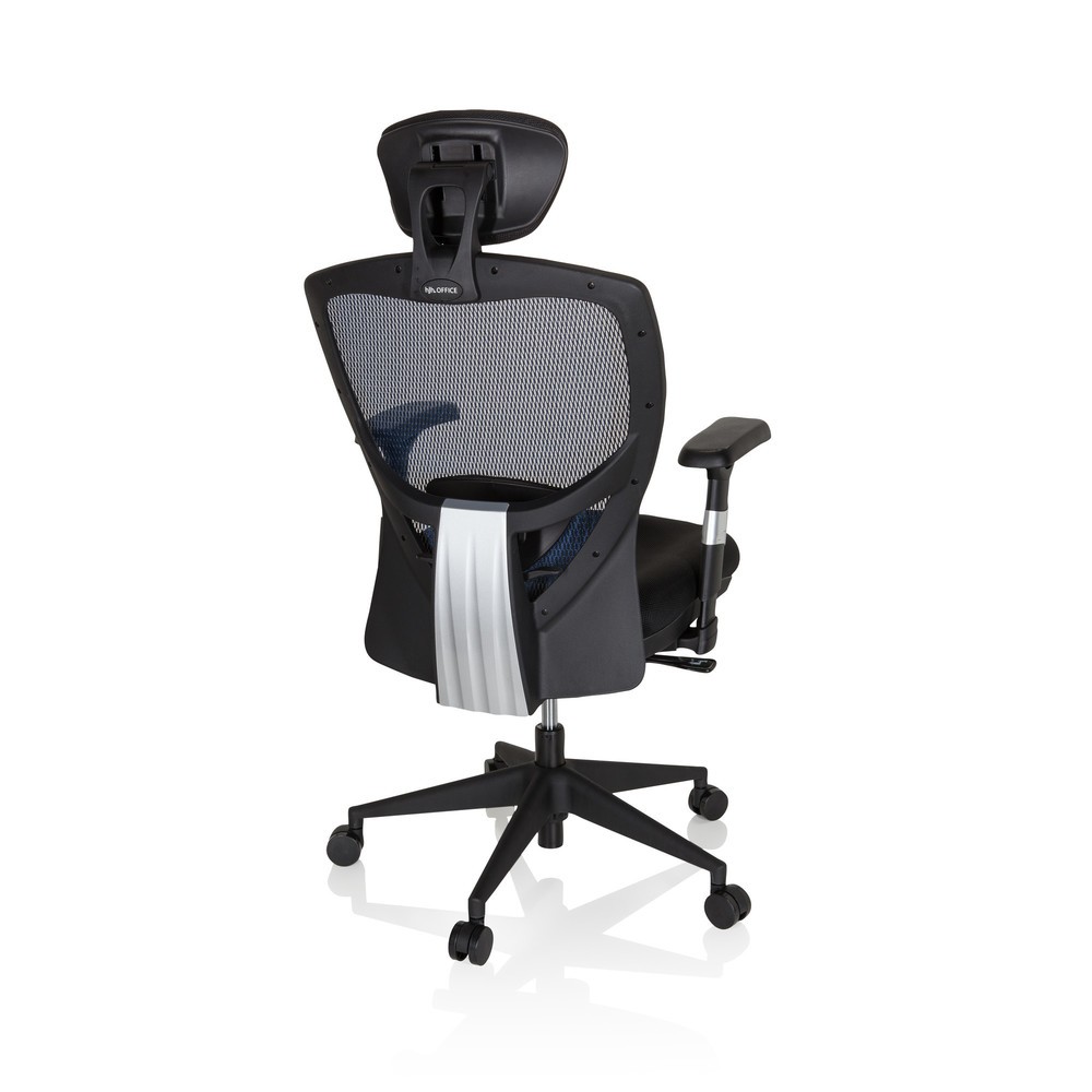 N° de l'image du produit 7 : Siège de bureau / fauteuil de direction hjh OFFICE VENUS BASE tissu, bleu/noir