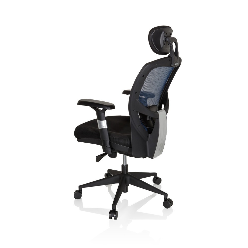 N° de l'image du produit 9 : Siège de bureau / fauteuil de direction hjh OFFICE VENUS BASE tissu, bleu/noir