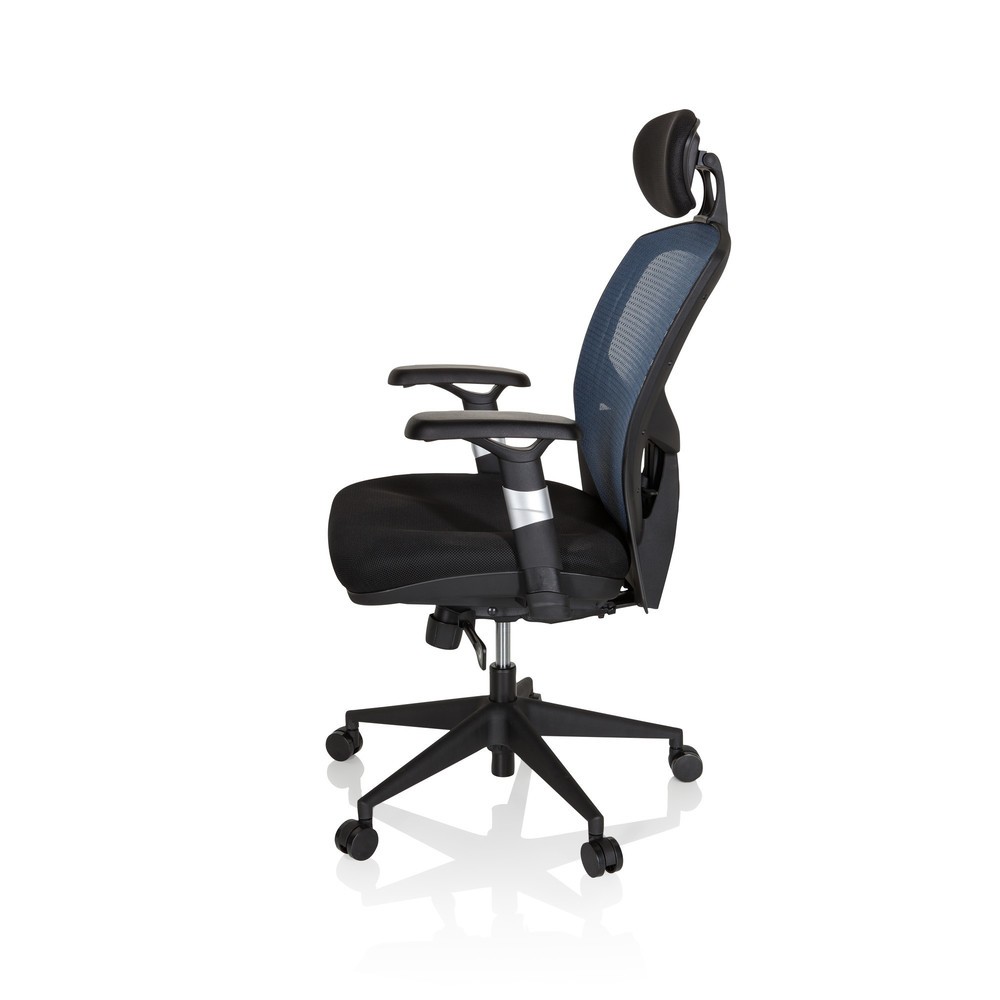 N° de l'image du produit 10 : Siège de bureau / fauteuil de direction hjh OFFICE VENUS BASE tissu, bleu/noir
