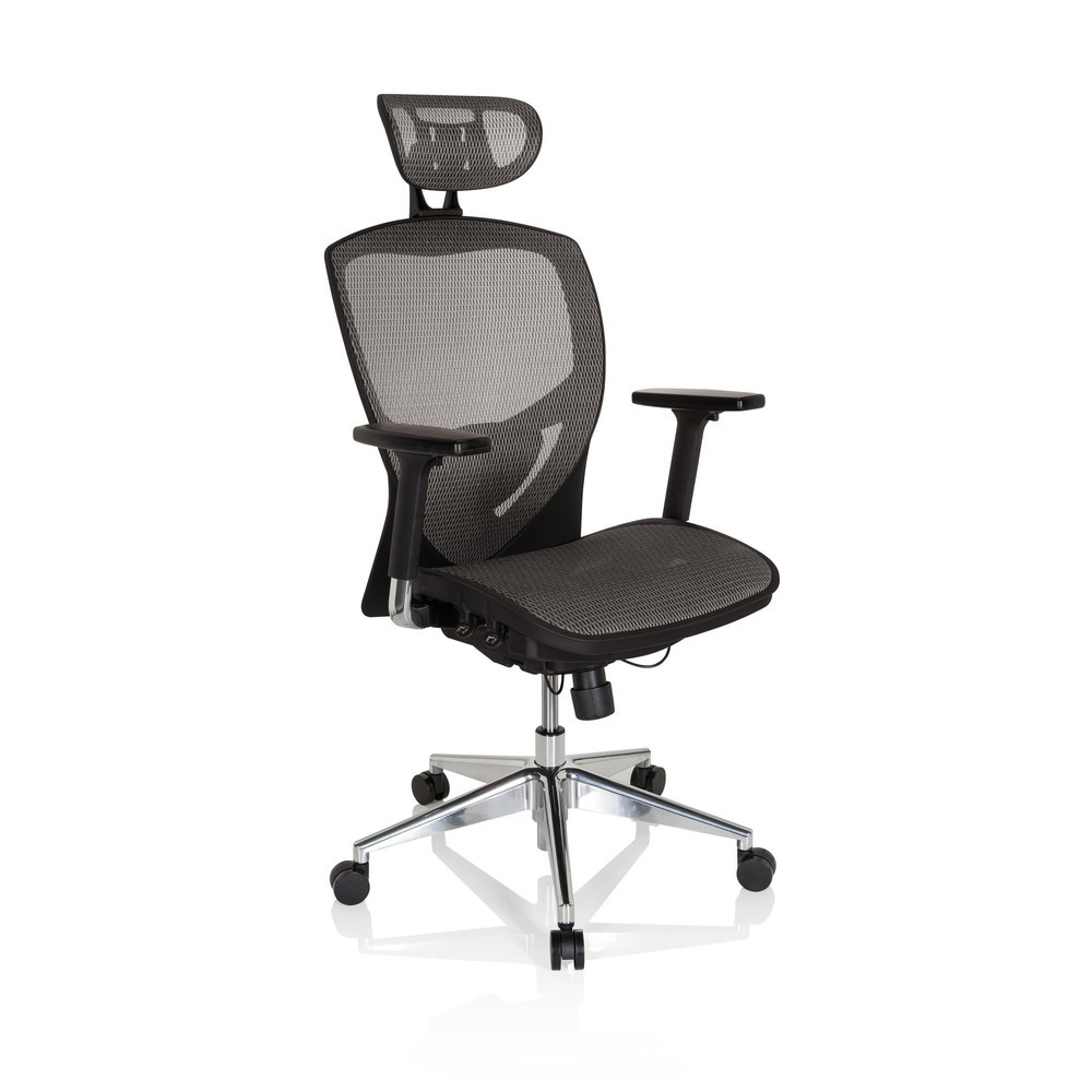 N° de l'image du produit 4 : Siège de bureau / fauteuil de direction hjh OFFICE VENUS ONE gris argenté / noir