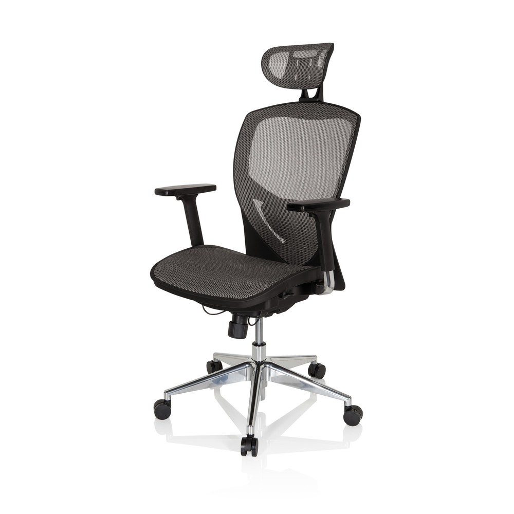 N° de l'image du produit 11 : Siège de bureau / fauteuil de direction hjh OFFICE VENUS ONE gris argenté / noir