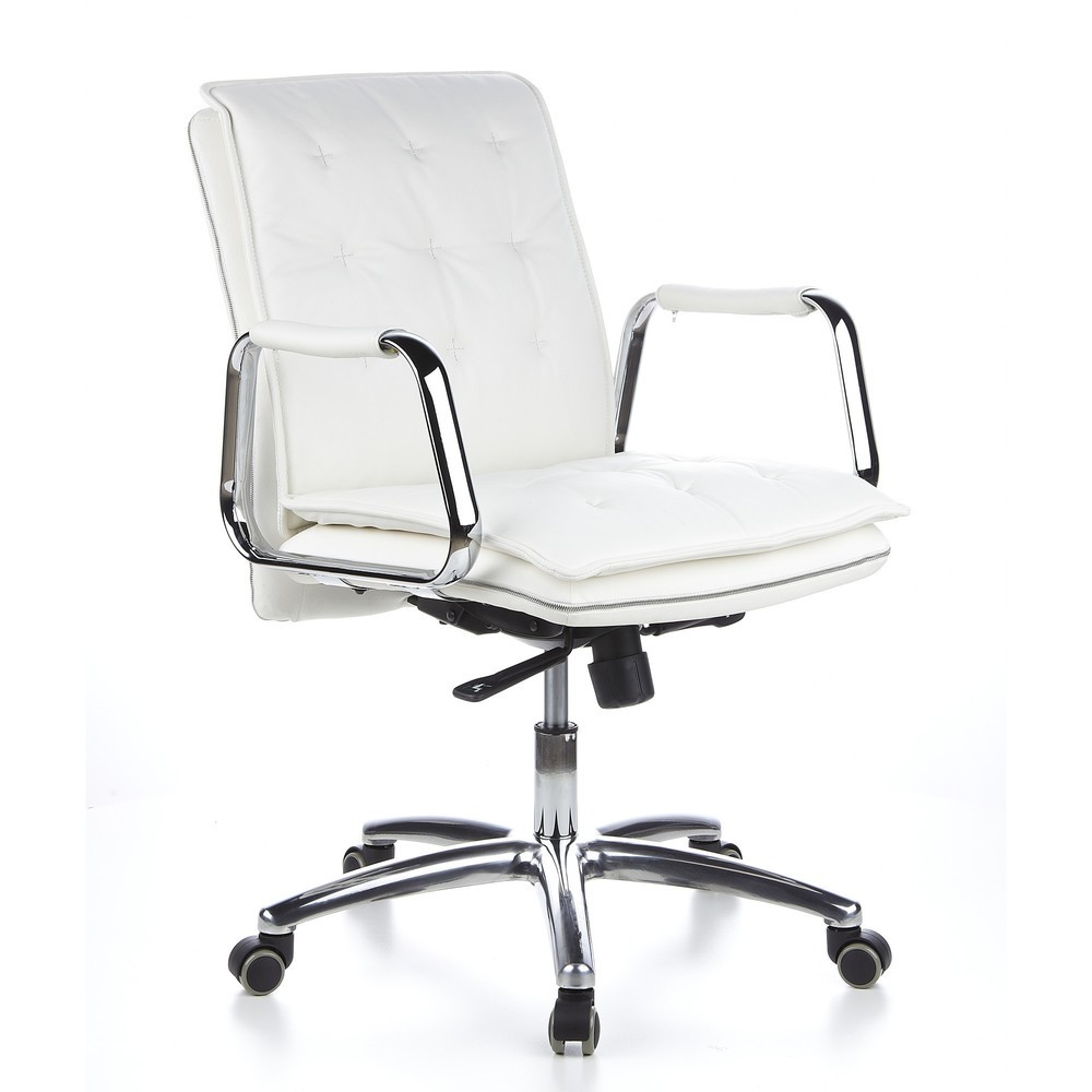 N° de l'image du produit 4 : Siège de bureau / fauteuil de direction hjh OFFICE VILLA 10 cuir, blanc crème