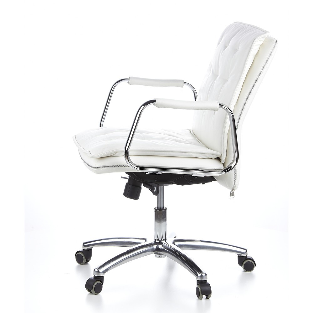 N° de l'image du produit 10 : Siège de bureau / fauteuil de direction hjh OFFICE VILLA 10 cuir, blanc crème