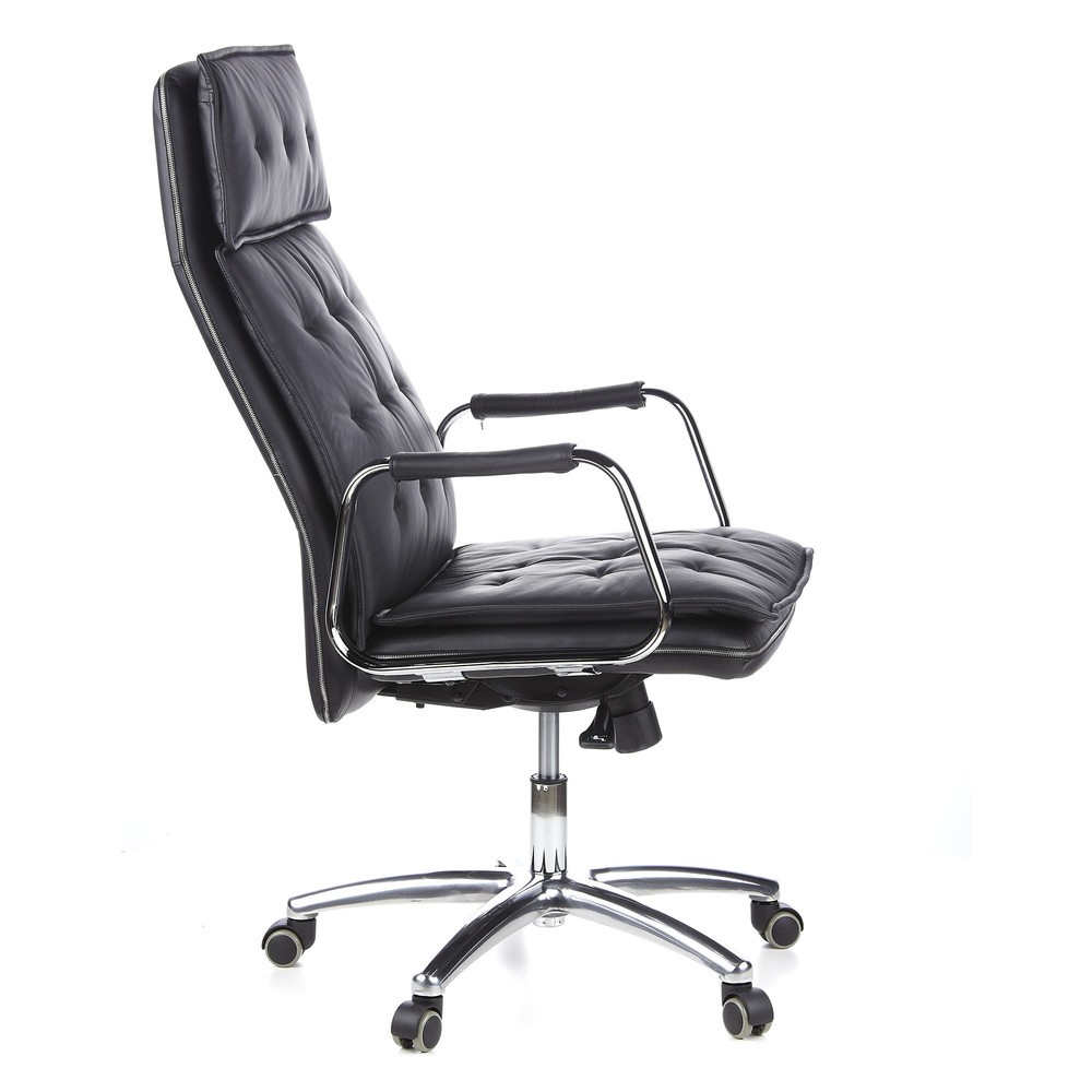N° de l'image du produit 5 : Siège de bureau / fauteuil de direction hjh OFFICE VILLA 20 cuir, noir