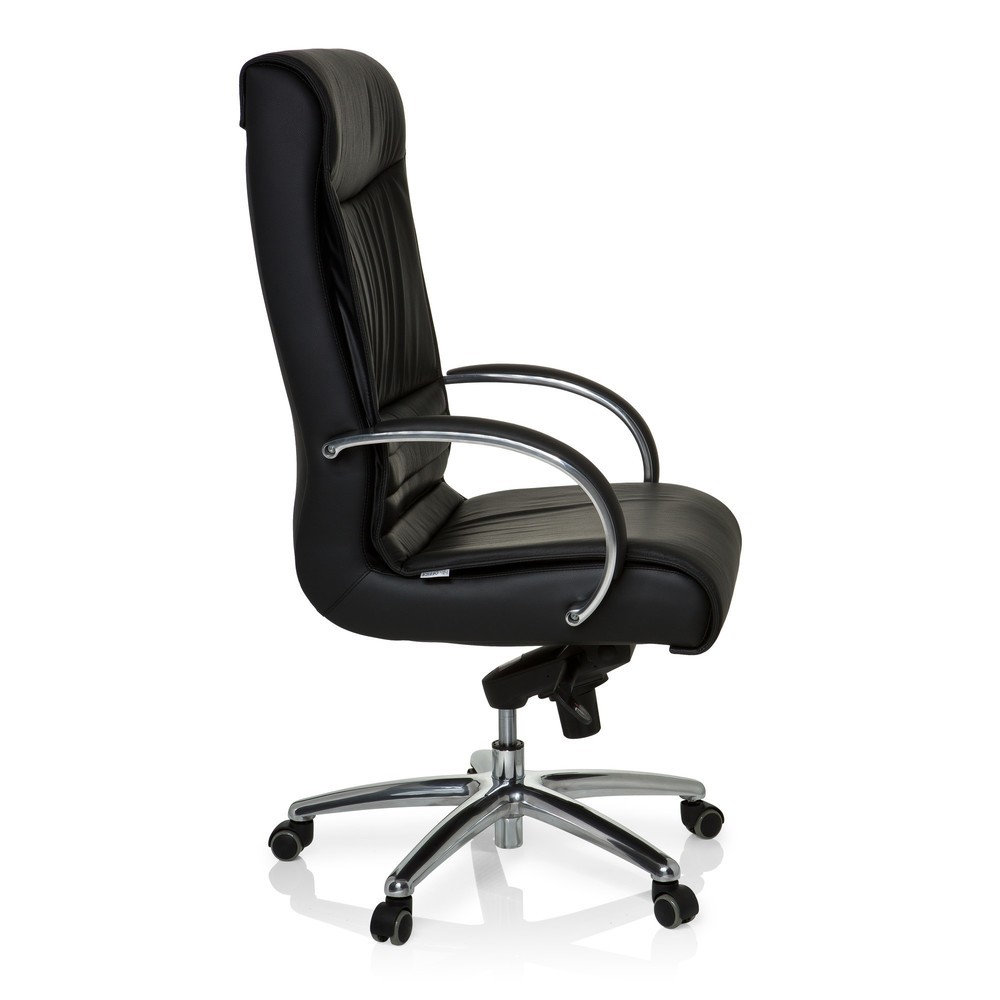 N° de l'image du produit 3 : Siège de bureau / fauteuil de direction hjh OFFICE XXL F 400 cuir/similicuir, noir